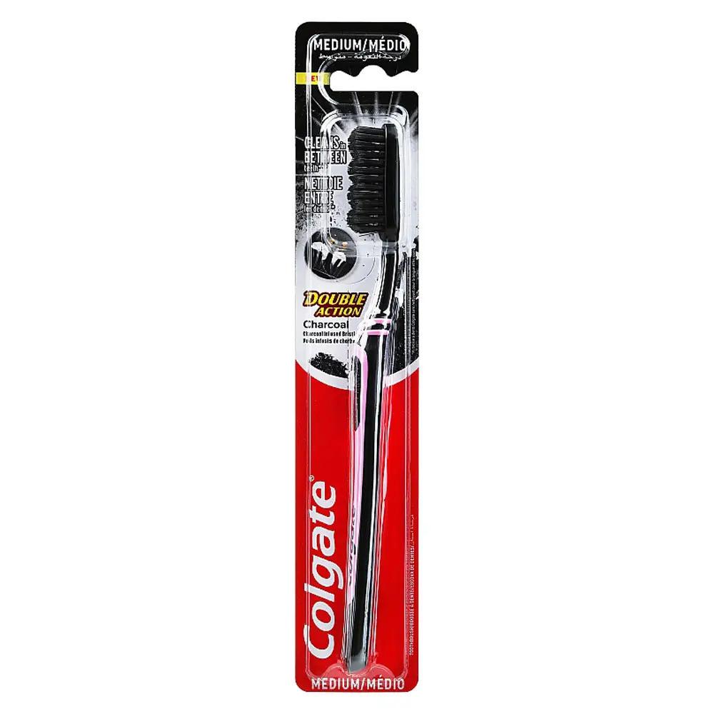 BROSSE A DENTS DOUBLE ACTION CHARBON COLGATE 