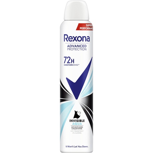 [798-2] DEO REXONA ADVANCED PROTECTION INVISIBLE AQUA 72H